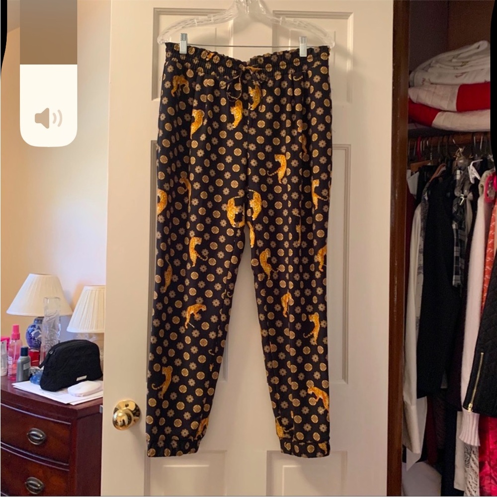 RARE Zara Black and Gold Tiger Joggers - Picture 2 of 6